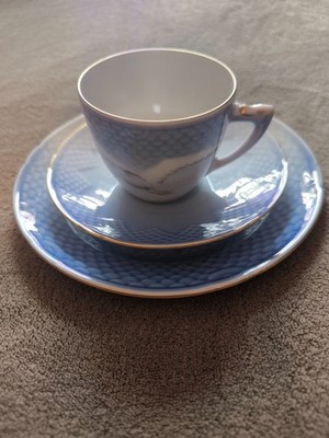'''''' BING + GRÖNDAHL  - BLAUE MÖWE - KAFFEEGEDECK -  GEBRAUCHT VOLLKOMMEN OK ''''''