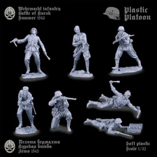Plastic Platoon German Soldiers Battle Of Kursk Scale 1/32 New Re-Release