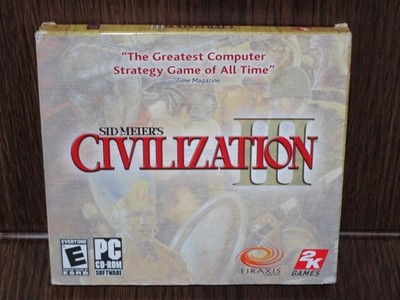 Video Game PC Sid Meiers Civilization III + Cardboard Cover NEW SEALED Jewel