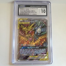 Pokemon Moltres & Zapdos & Articuno GX SM210 Black Star Promo CGC 10 Foil