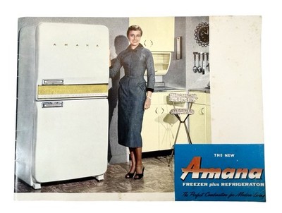 1956 Amana Stor-Mor Refrigerator Freezer Sales Brochure Catalog 23 Pg Vintage
