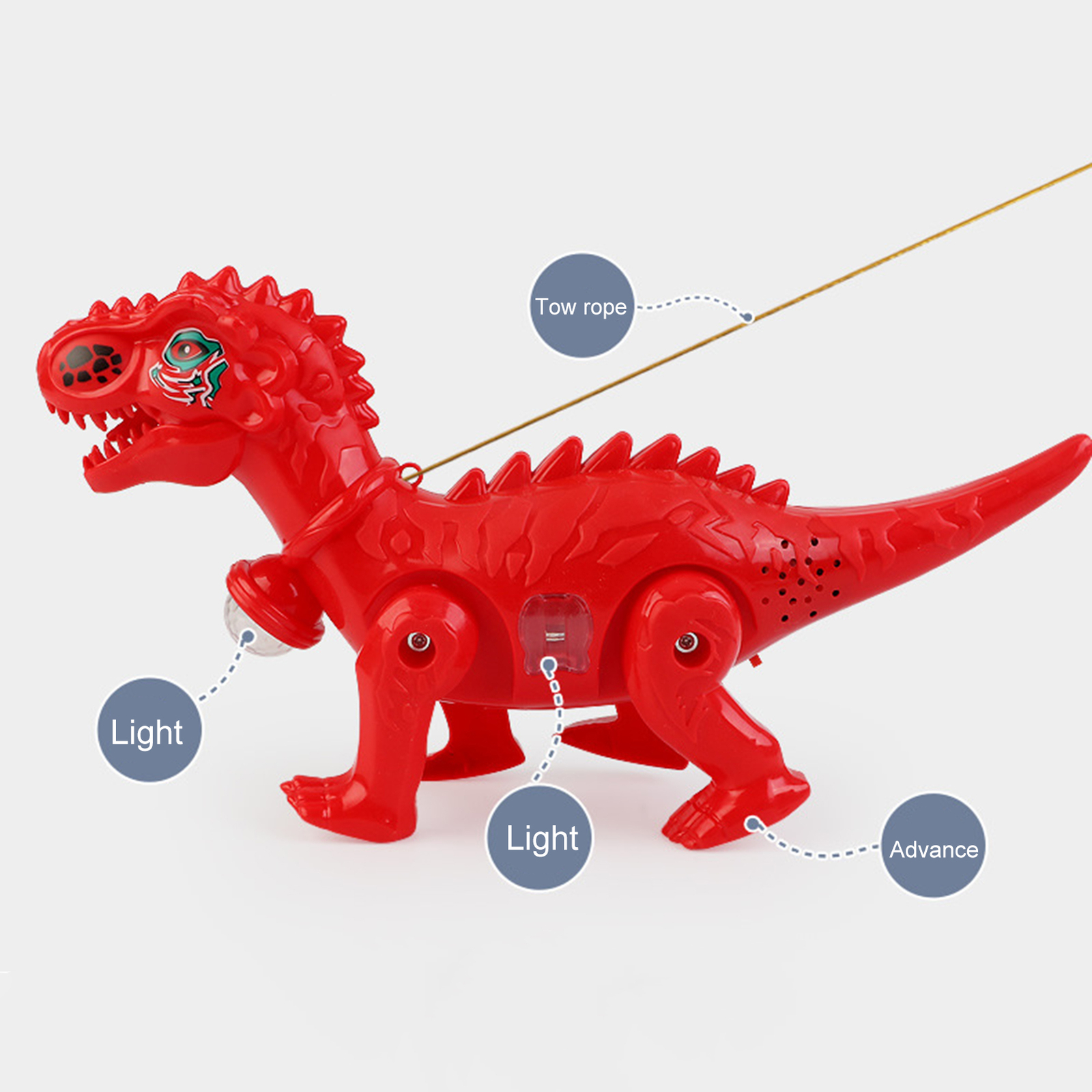 Kids Toy Cool Light Entertainment Rope Dinosaur Electric Toy