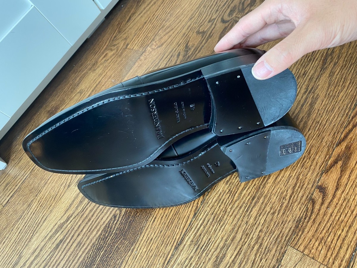 J.W. Anderson Men's Runway Grommet Eyelet Patchwork Patent Leather