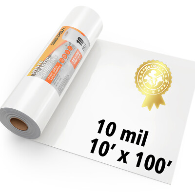 1000sqft Solid White Vapor Barrier Attic Reflective Waterproof Insulation 10ft