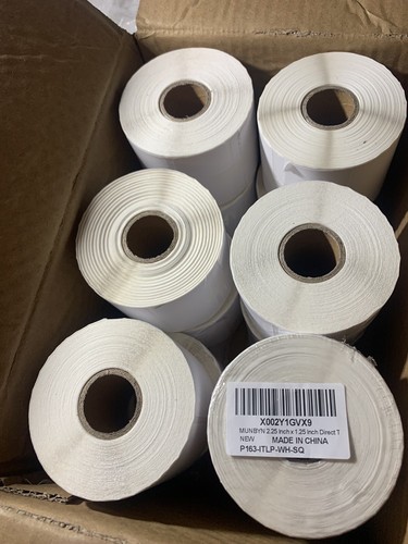 12 Rollen Direct Thermo 2,25 x 1,25 Zoll Barcode-Etiketten - Bild 2 von 2