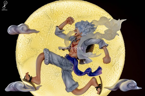Brain-Hole Studio One Piece Nika Monkey D Luffy Resin Statue In Stock Led Light - Picture 5 of 6