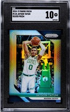 2018-19 Panini Prizm JAYSON TATUM Silver Prizm SGC 10 GEM MINT #118 Celtics