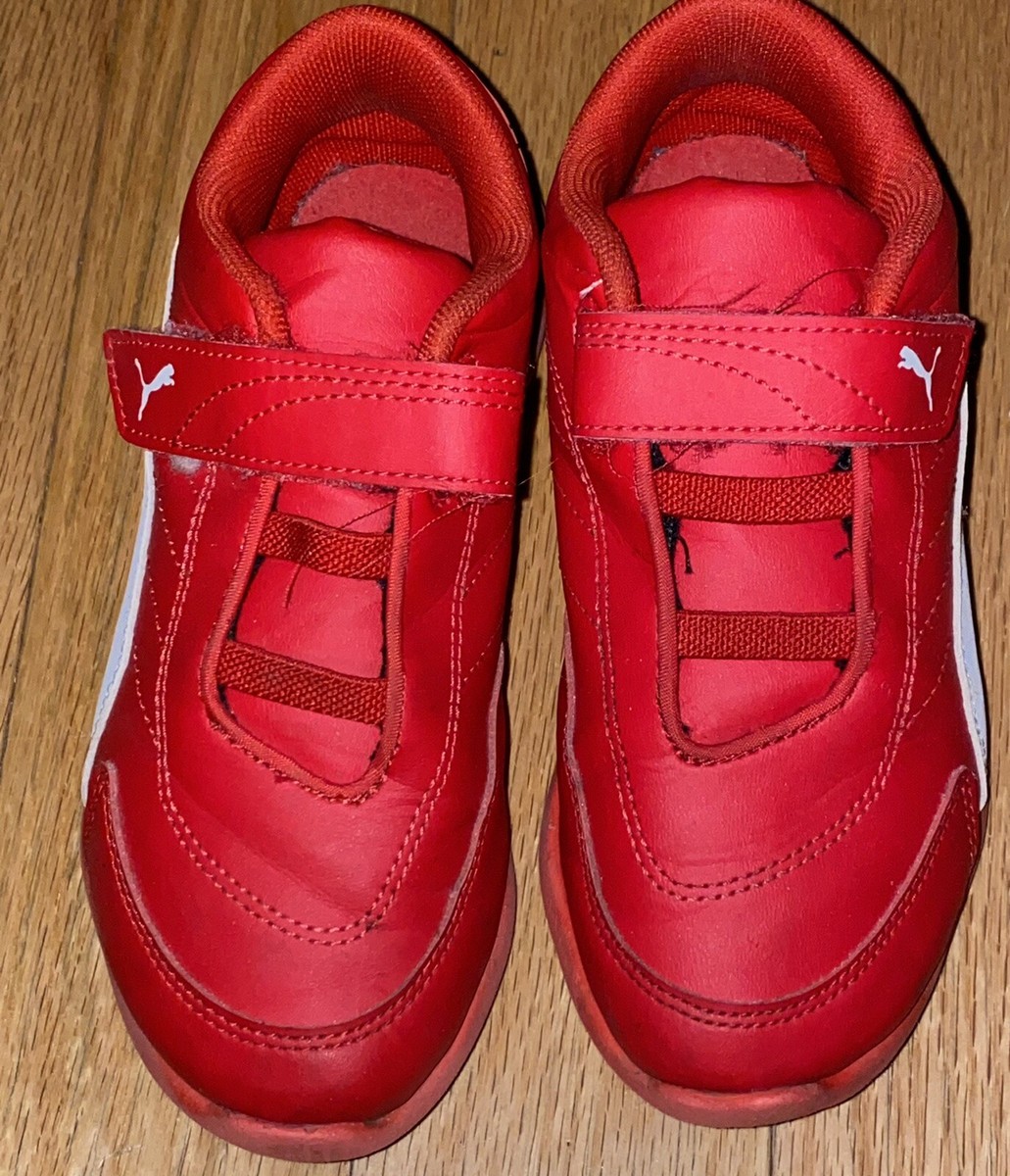 PUMA Ferrari Kids Motorsport Red Shoes Sneakers, Size US 13