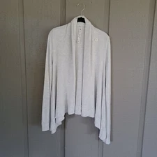 Alo Women Peak Wrap Button Cardigan Size M Athleisure Long Sleeve Rayon Blend