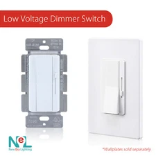 0-10V Low Voltage Dimmer Switch for LED and Fluorescent Fixtures, White