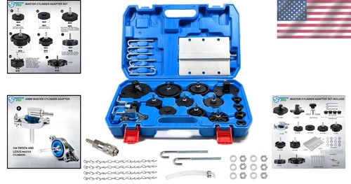 12-Piece Brake Master Cylinder Bleeder Kit - Compatible with Most Vehicles - Bild 2 von 8