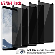 For Samsung Galaxy S8 S8 Plus Anti-Spy Privacy Glossy Tempered Glass Protector