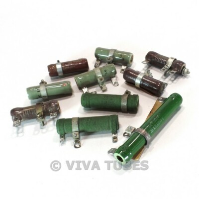 Vintage Lot 10x Adjustable Variable Rheostat Wire Wound Resistors 10-25 Watt