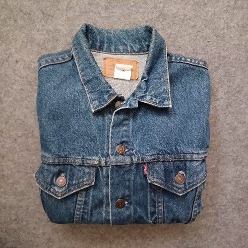 Vintage Levis Jacket 70706 0216 Youth 20 Blue Denim Trucker Red Tag USA - Picture 17 of 18