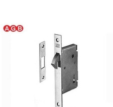 SERRATURA AGB ENTRATA 50 B007045006 PER PORTE SCORREVOLI OTTONE E NICHELATO