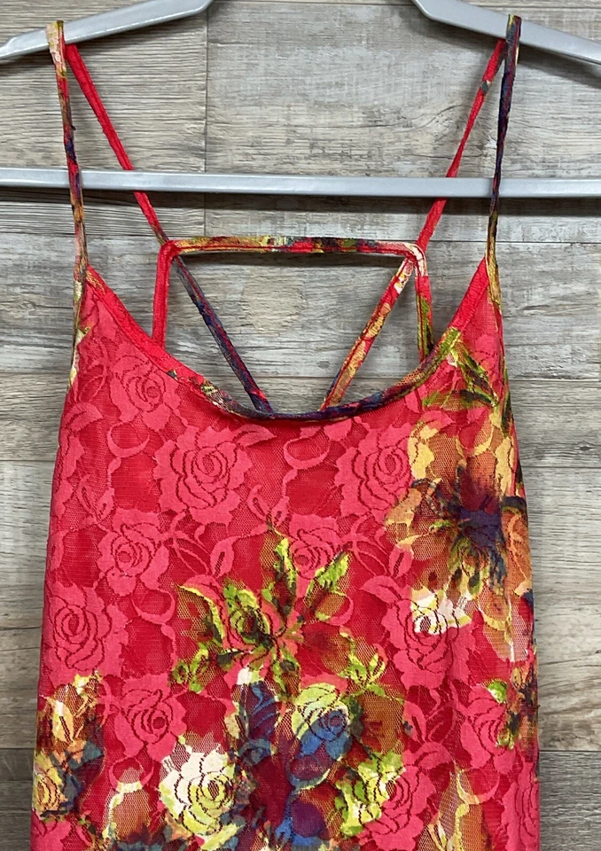 Maxi Vestido Fairycore Femenino Romántico Encaje Rosa Correa de Espagueti Talla S Caprichoso Foto 2 de 4