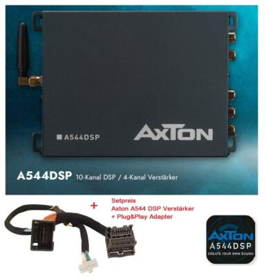 Axton A544DSP Amplifier DSP With Plug & Play Adapter Compatible With Audi, BMW