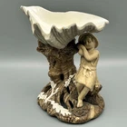 Antique Mettlach Villeroy & Boch Art Noveau Girl with Sea Shell Figure.