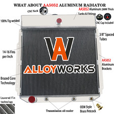 4 Row Aluminium Radiator For 1953-56 Ford F100 F-250 F350 Pickup Truck V6 V8 4 Row Aluminium Radiator For 1953-56 Ford F100 F-250 F350 Pickup Truck V6 V8