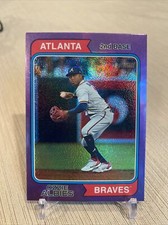 2023 Heritage Base Chrome Hot Box Purple #25 OZZIE ALBIES - ATLANTA BRAVES