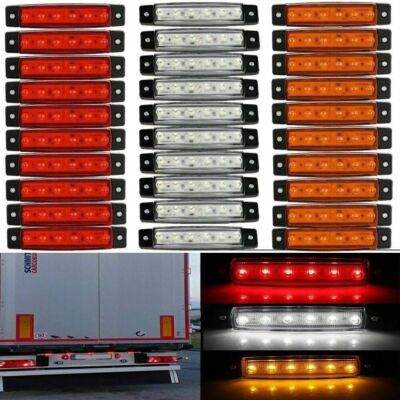 12V/24V 6 LED Seite Marker Lichter Clearance Lampen für LKW RV Lorry Trailer