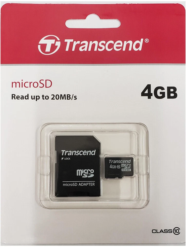10 x Transcend 4GB MicroSD Memory Card with Adapter for Android, Phone, Tablet   - Image 3 of 3
