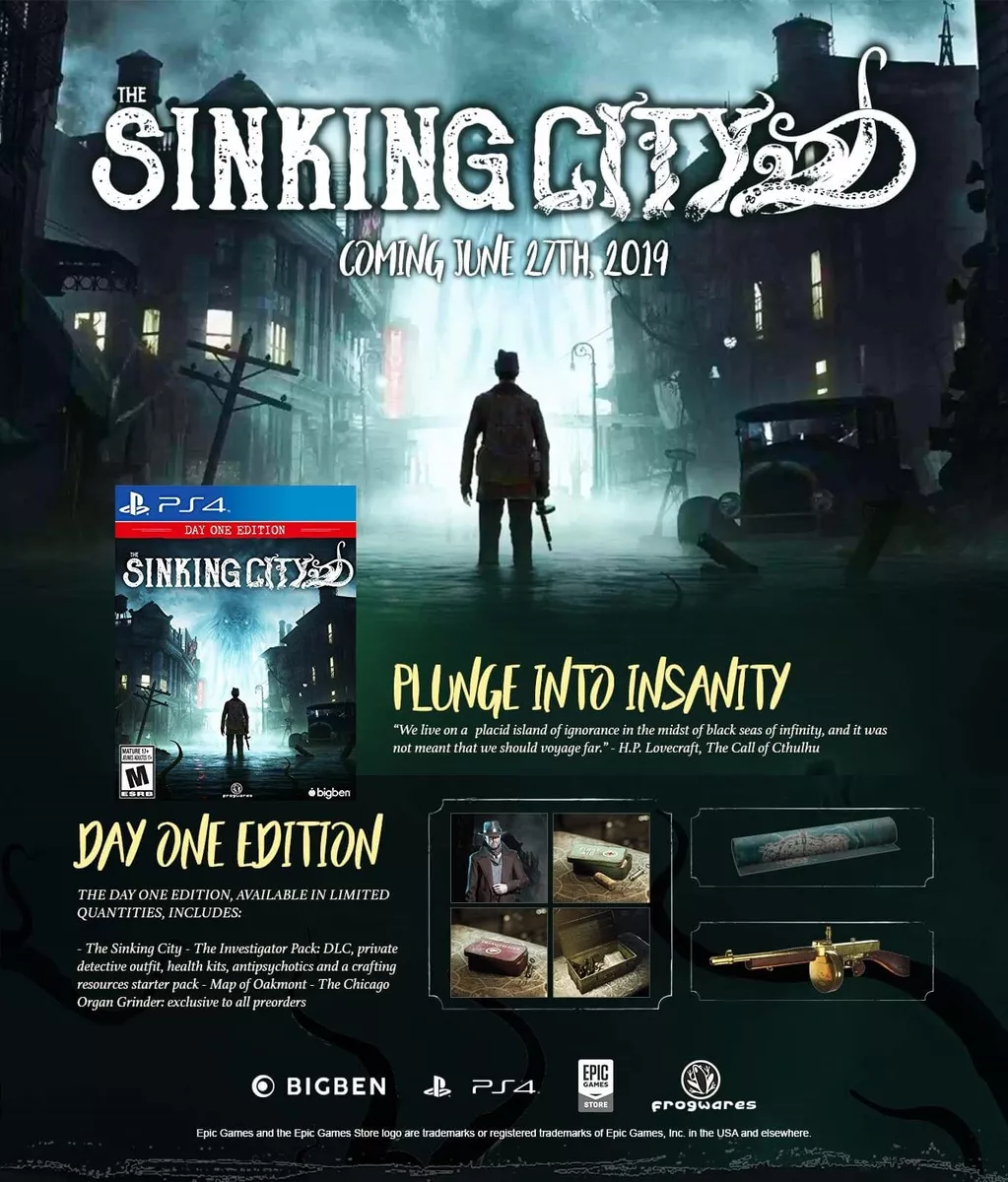 Sinking City *DAY ONE (PS4) New | eBay