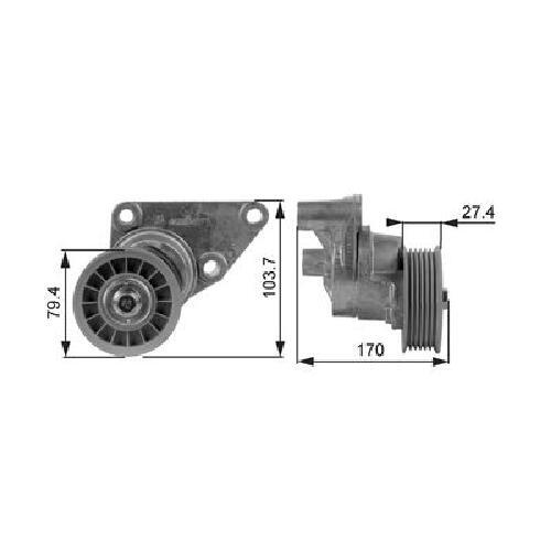Original Gates Belt Tensioner Ribbed Belt T38158 for Cadillac Chevrolet GMC