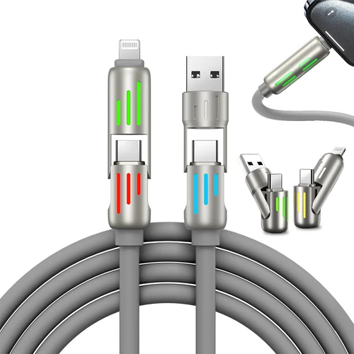240W 4 in 1 Multi USB Phone Data Cable Fast Charging Cable USB C Micro Type C - Picture 1 of 14