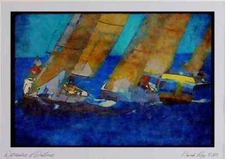 Sailing 172022 Two tonners Round At The Kenwood Cup, 1992 Watercolour Picture L