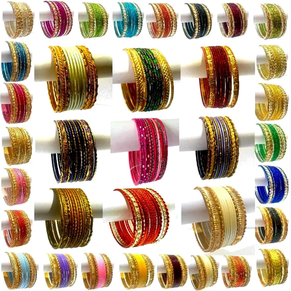 Armreifen Set Armschmuck Schmuck Armband Bollywood Choorian Bangles Ø5,9cm - Bild 1 von 1