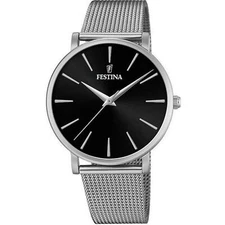 Solotempo Festina Women's Watch F20475/4 Steel Case Black Dial