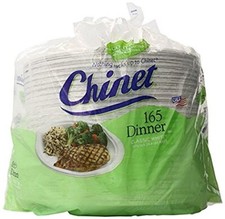 Chinet Paper Dinner Plates - 165 Count 4 Pack 