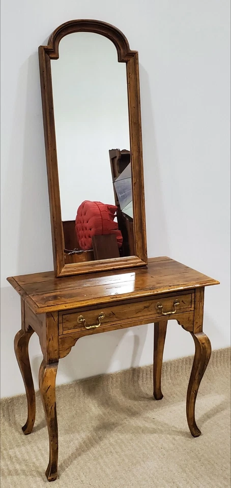 Mesa consola/espejo de escritorio Ethan Allen Old World Treasures arce #29-9005/9001 Foto 3 de 4