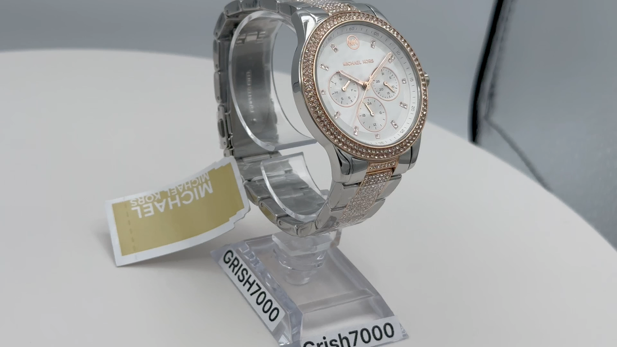 NEW AUTHENTIC MICHAEL KORS TIBBY CRYSTALS ROSE GOLD SILVER NEW AUTHENTIC MICHAEL KORS TIBBY CRYSTALS ROSE GOLD SILVER
