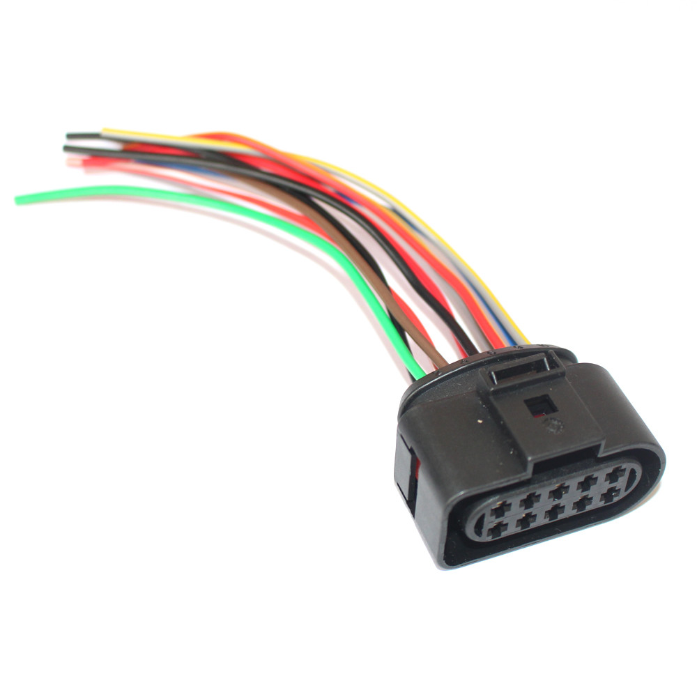 10-Pin Halogen Headlight Lamp Connector 1J0 973 735 Direct Fit for 