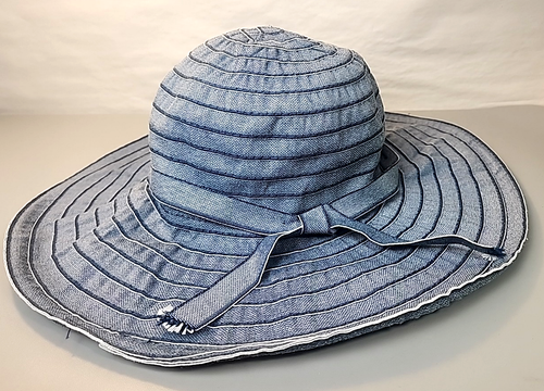 Scala Collezione Damen große Krempe Sonnenhut jeansblau Sommer Freizeit Strand - Bild 3 von 8
