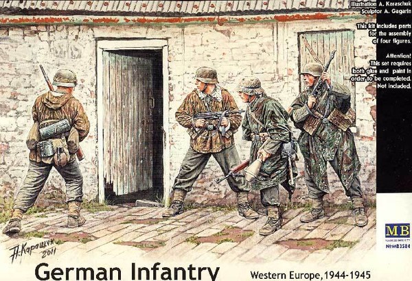 Mb Masterbox - German Infantry Western Europe 1944-1945 1:35 HäUserkampf Diorama-image