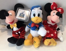 Vtg Disneyland 45th Anniversary Mickey Minnie  Donald Disney Bean Bag Plush NWT