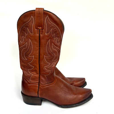 Dan Post Men's Leather Cowboy Boots Brown DP3376 Size US 8