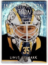 2020-21 Metal Universe Intimidation Nation Linus Ullmark #IN-19 Buffalo Sabres