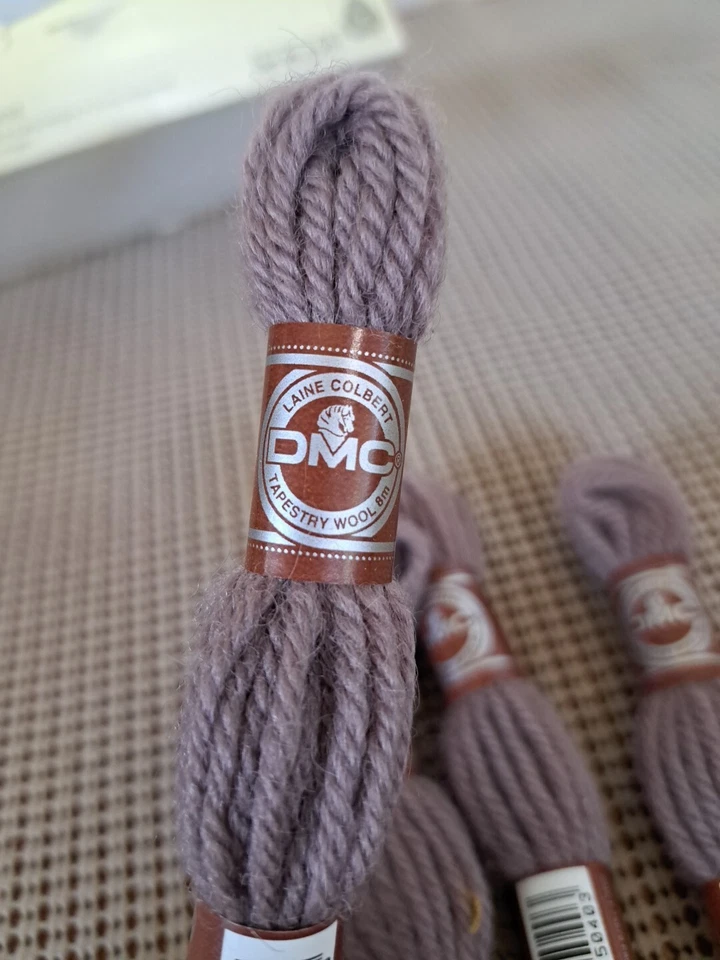 4 Skeins DMC Laine Colbert 100% Virgin Wool Tapestry 7234 Mauve Purple - Image 4 of 4