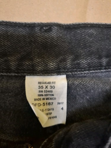 George Jeans Size 35x 30 Charcoal Black Denim Pants - Picture 3 of 6