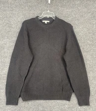 Geoffrey Beene Mens Large Black Knit Sweater Classic