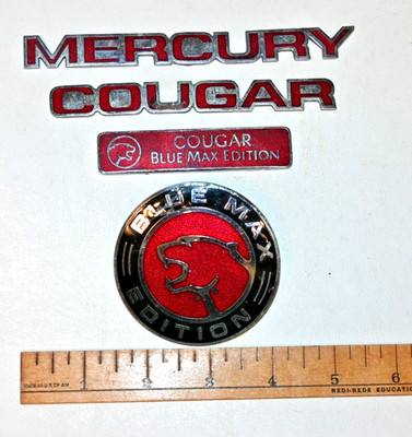 1988-1993 Mercury Cougar Blue Max Edition Emblem/Badge 4-Piece Set
