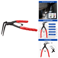 Toolwiz Sprengringzange 90 Gebogen, Langarm Seegering-Zange Rot, 53Mm LäNge