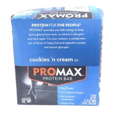 READ! Promax Protein Bar Pack of 12 High Protein Gluten Free Snack 20g Protein