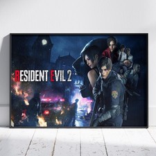 Resident Evil 2 Raccoon City Poster Game Wall...
