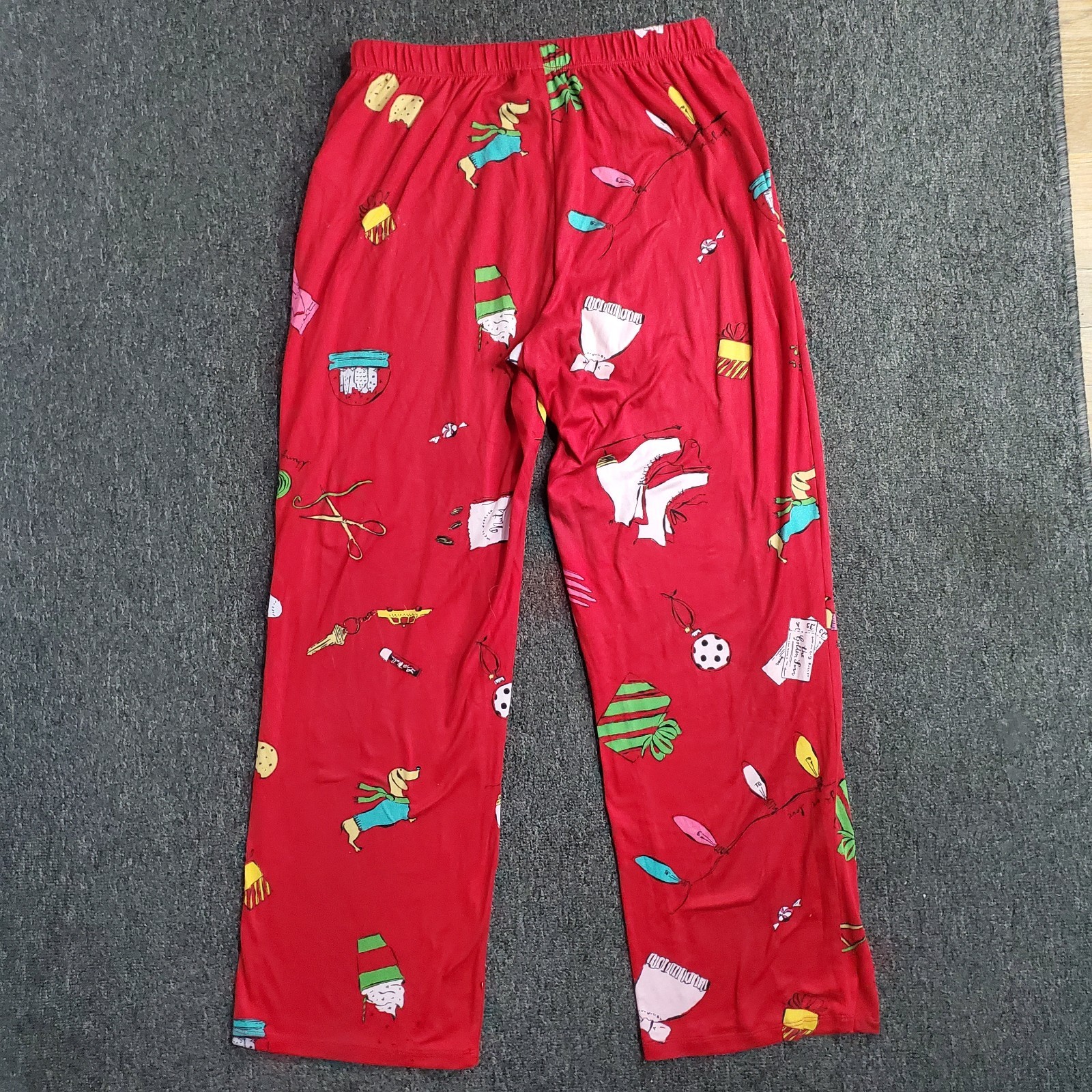 Kate Spade Pajamas Set Womens Sz Medium Red Long Sleeve Things We Love Christmas thumbnail 14