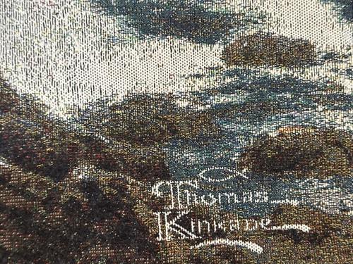 Thomas Kinkade John 8:12 A Light In The Storm Tapestry Art Wall Hanging 32 X 24 - Picture 3 of 8